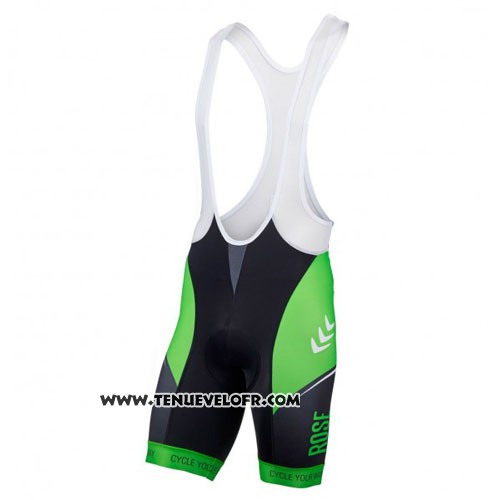 2016 Maillot Ciclismo Rose Vert et Noir Manches Courtes et Cuissard