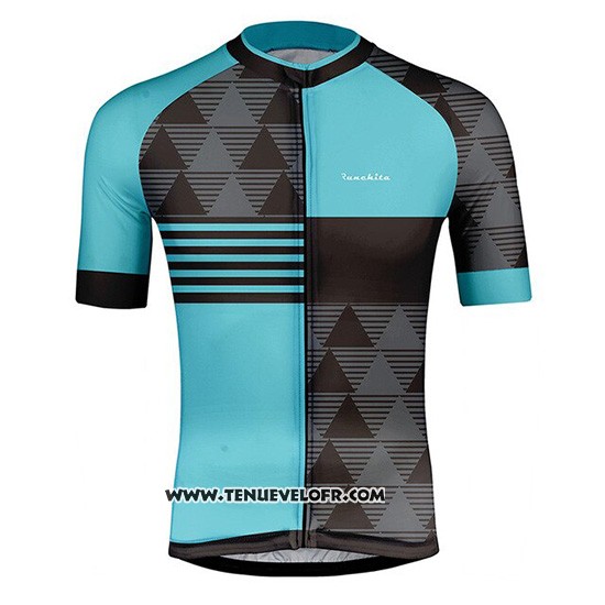 2019 Maillot Ciclismo Runchita Azur Gris Manches Courtes et Cuissard