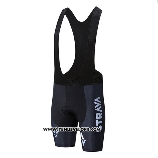 2019 Maillot Ciclismo STRAVA Fonce Violet Manches Courtes et Cuissard