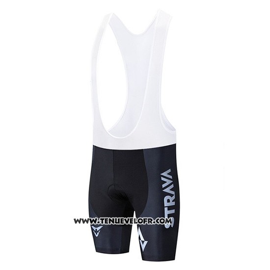 2019 Maillot Ciclismo STRAVA Fonce Violet Manches Courtes et Cuissard