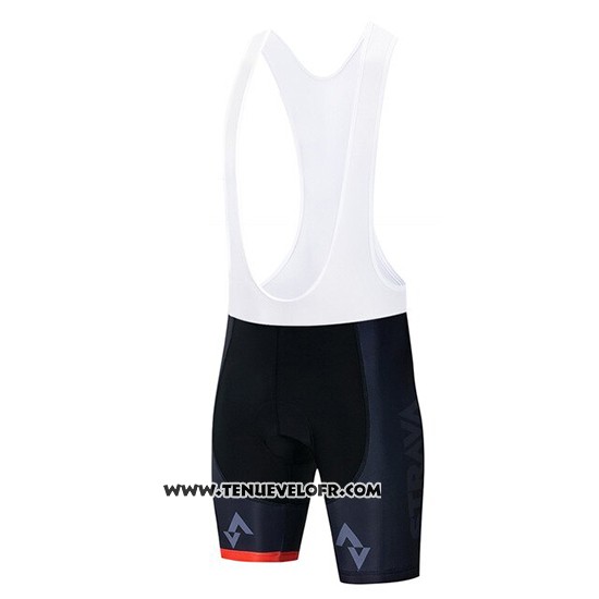 2019 Maillot Ciclismo STRAVA Noir Manches Courtes et Cuissard
