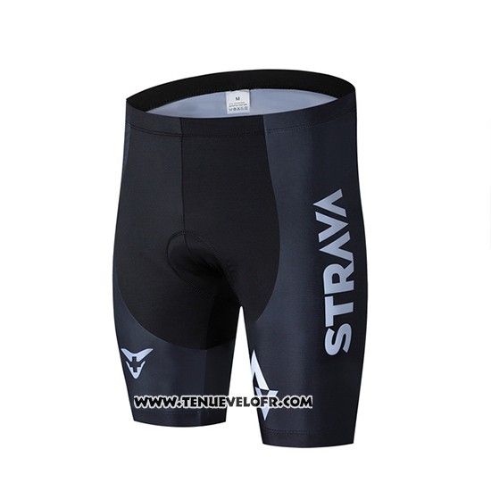 2019 Maillot Ciclismo STRAVA Rouge Manches Courtes et Cuissard