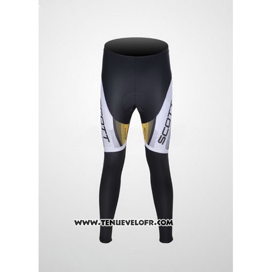2012 Maillot Ciclismo Scott Blanc Manches Longues et Cuissard
