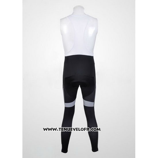 2012 Maillot Ciclismo Scott Blanc et Gris Manches Longues et Cuissard