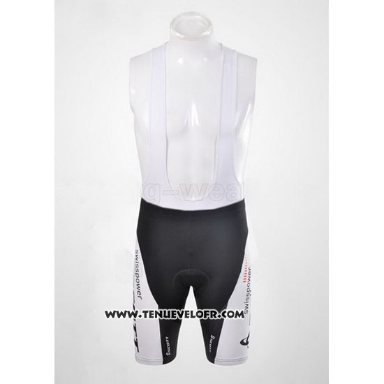 2012 Maillot Ciclismo Scott Blanc et Jaune Manches Courtes et Cuissard
