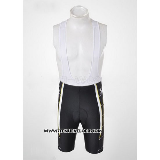 2012 Maillot Ciclismo Scott Noir et Blanc Manches Courtes et Cuissard