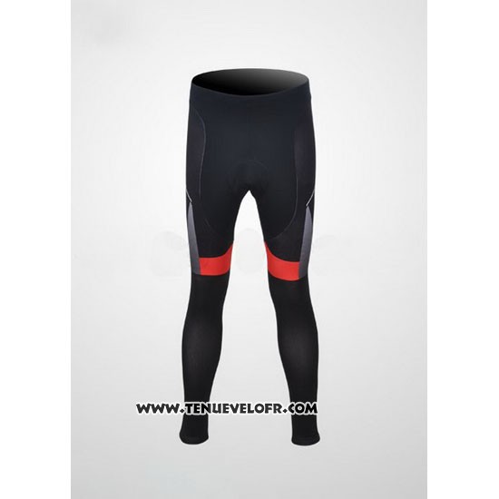 2012 Maillot Ciclismo Scott Noir et Rouge Manches Longues et Cuissard