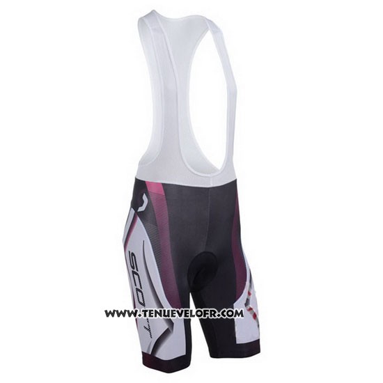 2013 Maillot Ciclismo Scott Blanc et Fuchsia Manches Courtes et Cuissard
