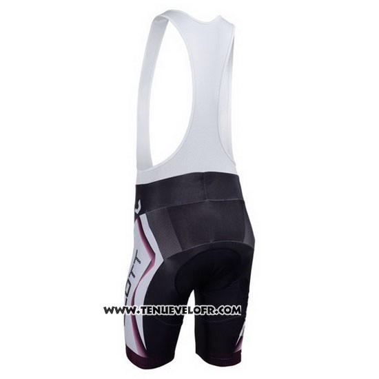 2013 Maillot Ciclismo Scott Blanc et Fuchsia Manches Courtes et Cuissard