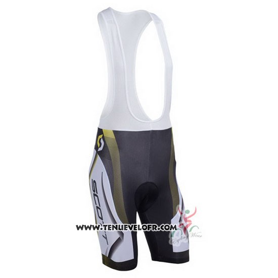 2013 Maillot Ciclismo Scott Blanc et Noir Manches Courtes et Cuissard