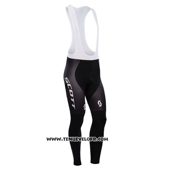 2014 Maillot Ciclismo Scott Jaune et Noir Manches Longues et Cuissard