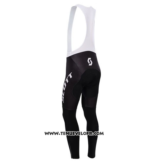 2014 Maillot Ciclismo Scott Jaune et Noir Manches Longues et Cuissard
