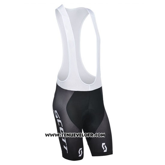 2014 Maillot Ciclismo Scott Noir et Blanc Manches Courtes et Cuissard