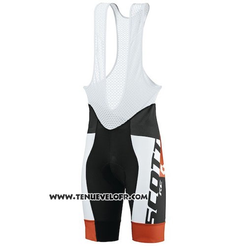 2016 Maillot Ciclismo Scott Blanc Noir Manches Courtes et Cuissard