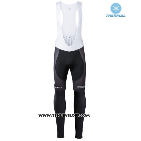 2016 Maillot Ciclismo Scott Jaune et Noir Manches Longues et Cuissard