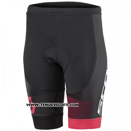 2016 Maillot Ciclismo Scott Noir et Blanc Manches Courtes et Cuissard