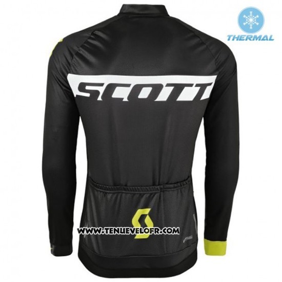 2016 Maillot Ciclismo Scott Noir et Vert Manches Longues et Cuissard