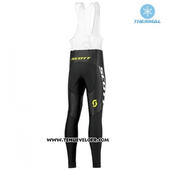 2016 Maillot Ciclismo Scott Noir et Vert Manches Longues et Cuissard