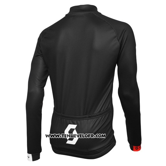 2016 Maillot Ciclismo Scott Orange et Noir Manches Longues et Cuissard