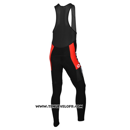 2016 Maillot Ciclismo Scott Orange et Noir Manches Longues et Cuissard