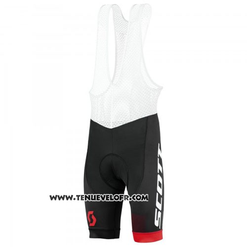 2016 Maillot Ciclismo Scott Rouge et Blanc Manches Courtes et Cuissard