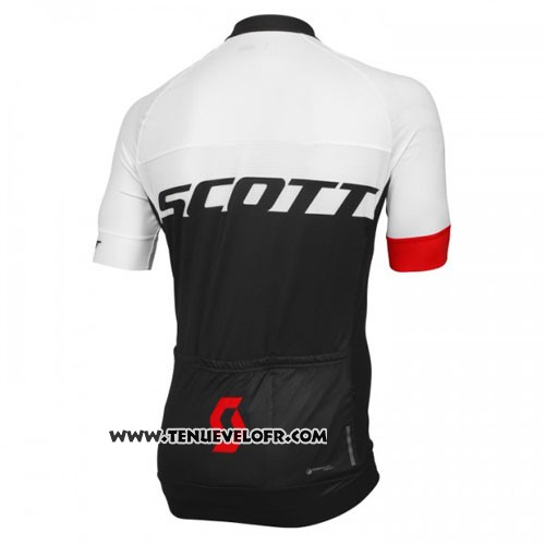 2016 Maillot Ciclismo Scott Rouge et Blanc Manches Courtes et Cuissard