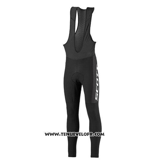 2016 Maillot Ciclismo Scott Rouge et Noir Manches Longues et Cuissard
