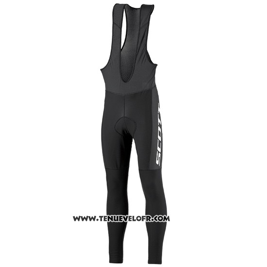 2016 Maillot Ciclismo Scott Vert et Noir Manches Longues et Cuissard