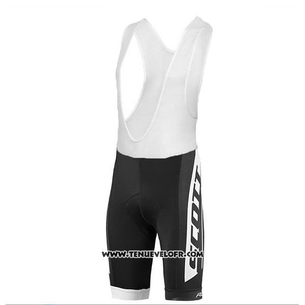 2017 Maillot Ciclismo Scott Blanc Manches Courtes et Cuissard