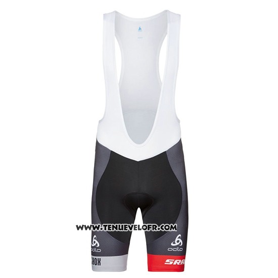 2017 Maillot Ciclismo Scott Noir Jaune Manches Courtes et Cuissard