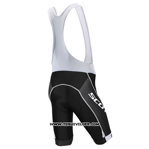 2017 Maillot Ciclismo Scott Noir et Rouge Manches Courtes et Cuissard
