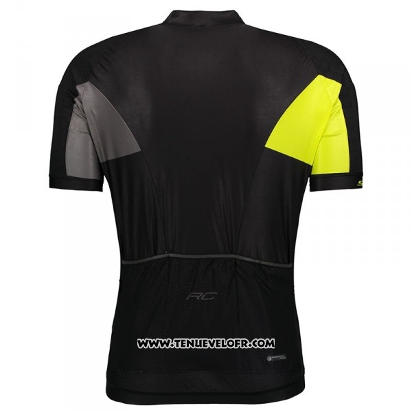2018 Maillot Ciclismo Castelli Gris Jaune Noir Manches Courtes et Cuissard