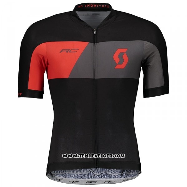 2018 Maillot Ciclismo Castelli Gris Rouge Noir Manches Courtes et Cuissard