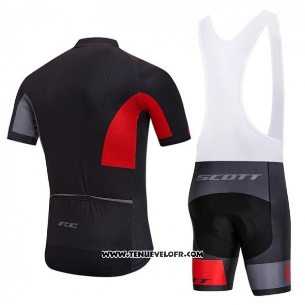 2018 Maillot Ciclismo Castelli Gris Rouge Noir Manches Courtes et Cuissard