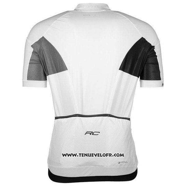 2018 Maillot Ciclismo Scott RC Gris Blanc Manches Courtes et Cuissard