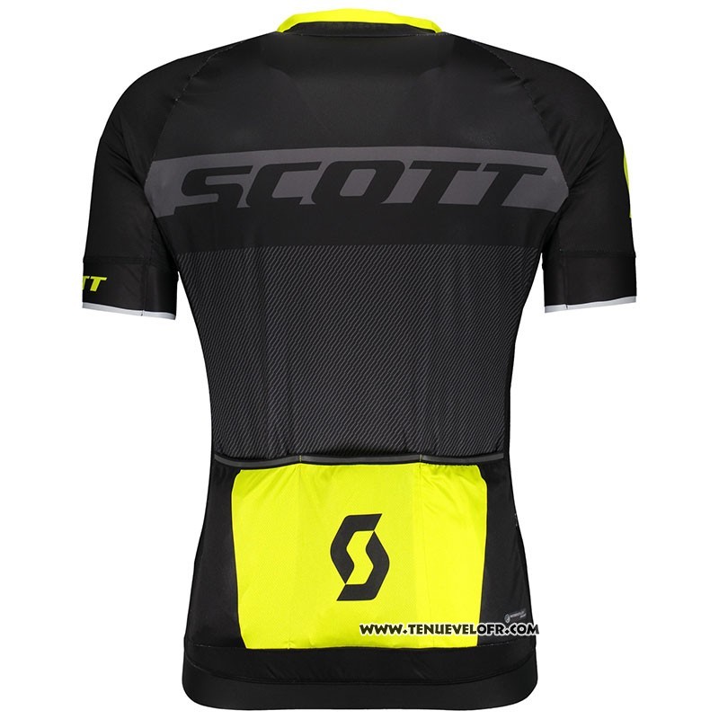 2018 Maillot Ciclismo Scott RC Jaune Manches Courtes et Cuissard