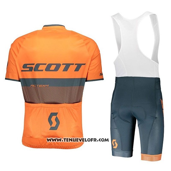 2018 Maillot Ciclismo Scott RC Noir Orange Manches Courtes et Cuissard