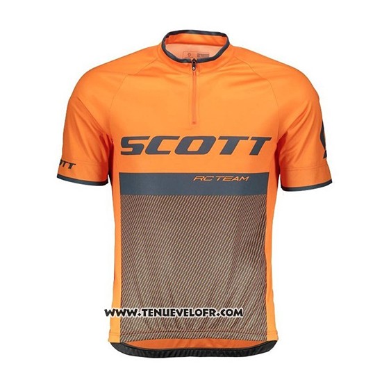 2018 Maillot Ciclismo Scott RC Noir Orange Manches Courtes et Cuissard