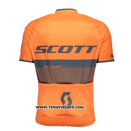 2018 Maillot Ciclismo Scott RC Noir Orange Manches Courtes et Cuissard