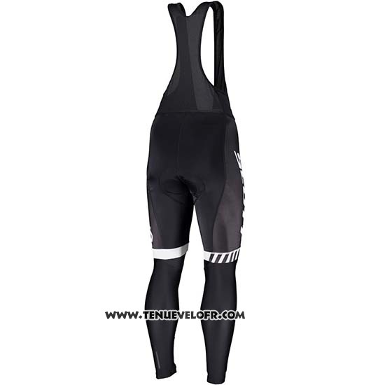 2019 Maillot Ciclismo Scott Noir Blanc Manches Longues et Cuissard