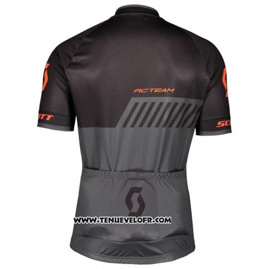 2019 Maillot Ciclismo Scott Noir Gris Manches Courtes et Cuissard