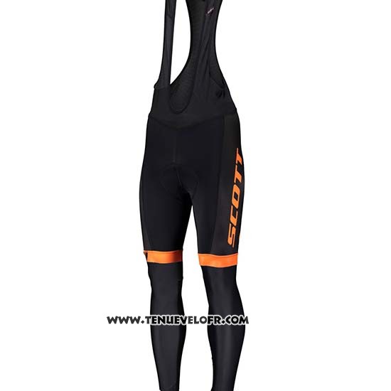 2019 Maillot Ciclismo Scott Noir Gris Manches Longues et Cuissard