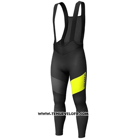 2019 Maillot Ciclismo Scott RC Ff Jaune Noir Manches Longues et Cuissard