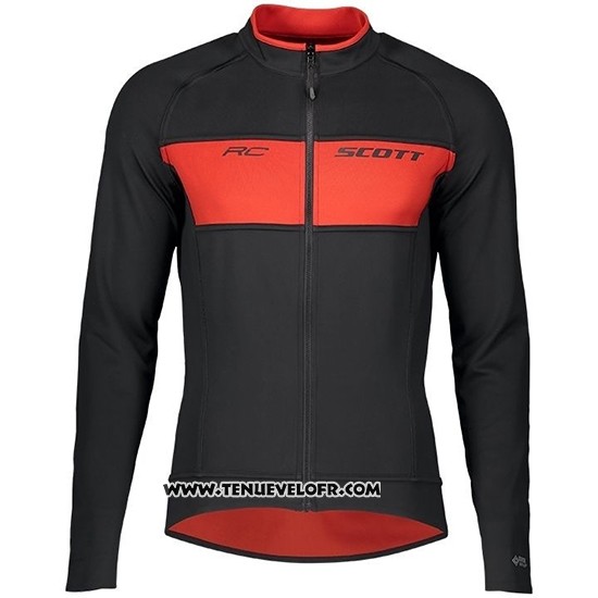 2019 Maillot Ciclismo Scott RC Ff Noir Rouge Manches Longues et Cuissard