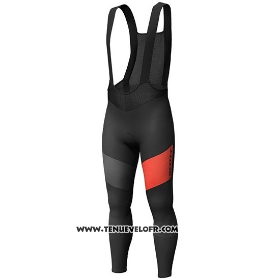 2019 Maillot Ciclismo Scott RC Ff Rouge Noir Manches Longues et Cuissard