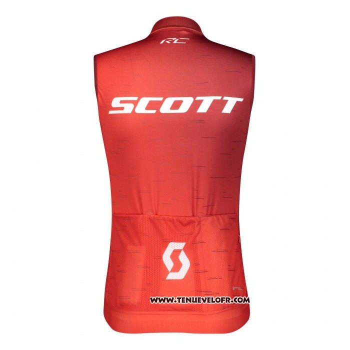 2021 Gilet Coupe-vent Scott Rouge Manches Courtes et Cuissard
