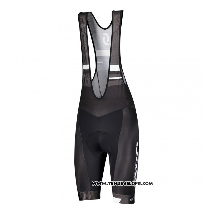 2021 Maillot Cyclisme Scott Blanc Noir Manches Courtes et Cuissard