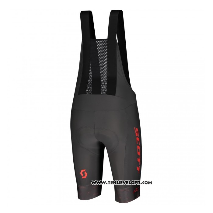 2021 Maillot Cyclisme Scott Fonce Orange Manches Courtes et Cuissard