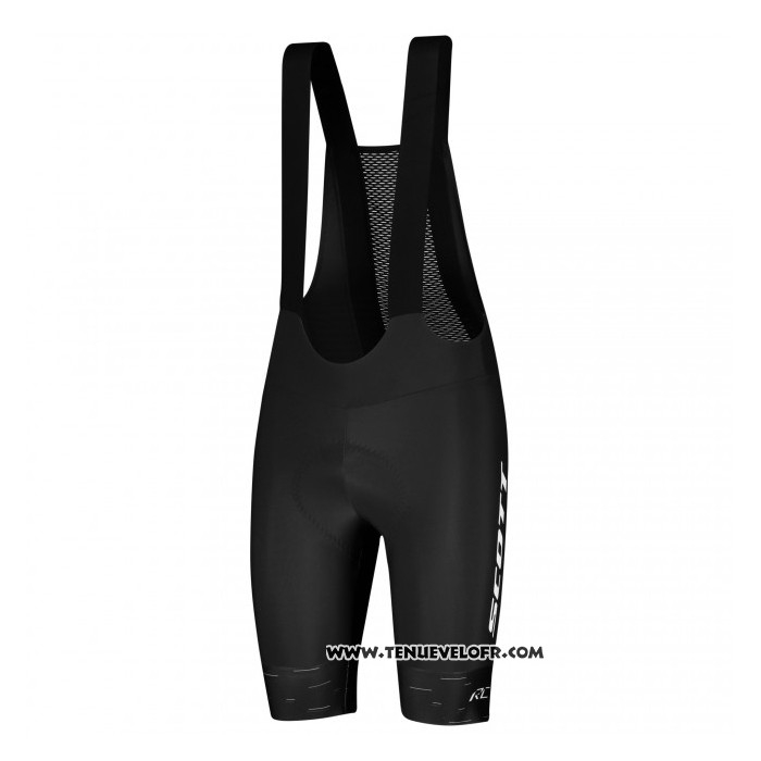 2021 Maillot Cyclisme Scott Noir Blanc Manches Courtes et Cuissard