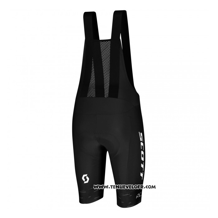 2021 Maillot Cyclisme Scott Noir Blanc Manches Courtes et Cuissard